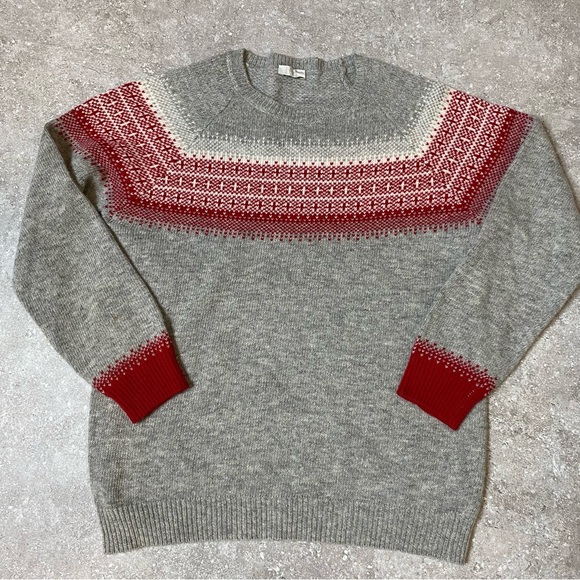 IL GUFO Made in Italy Wool Blend Fair Isle Sweater size 8 kids